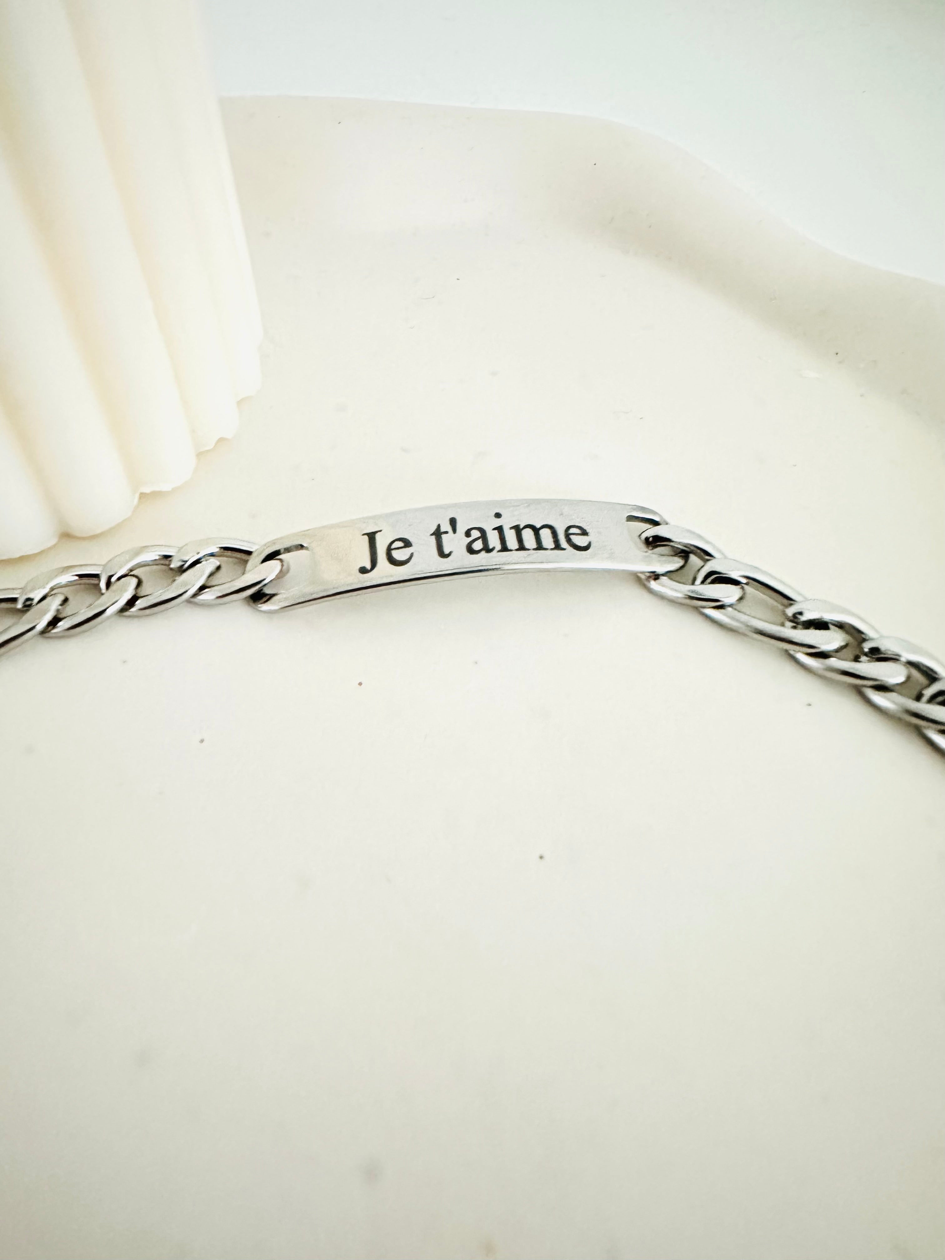 Bracelet gourmette gravé