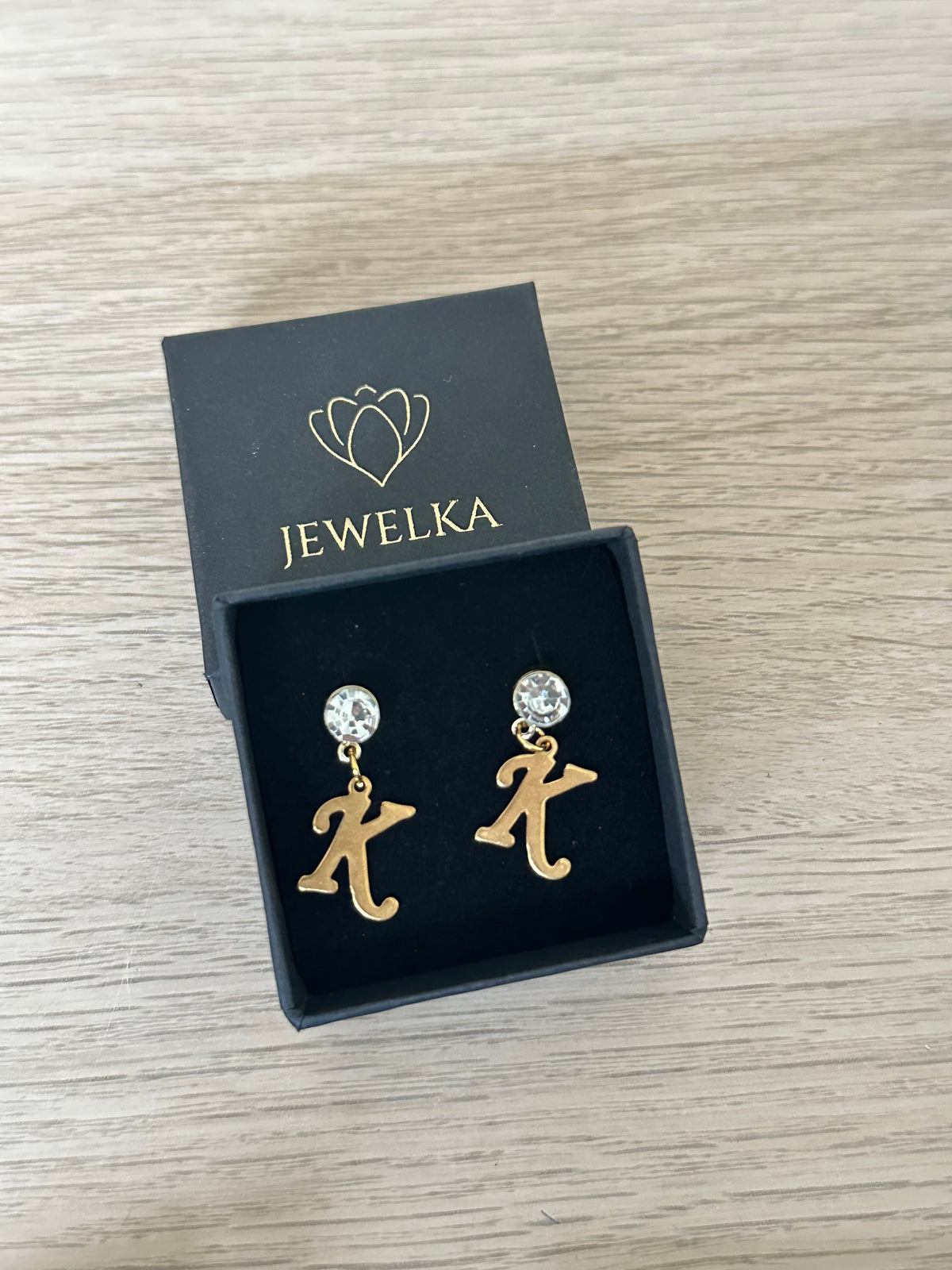 Boucles d’Oreilles Personnalisées avec Initiales en Acier Inoxydable Jewelka