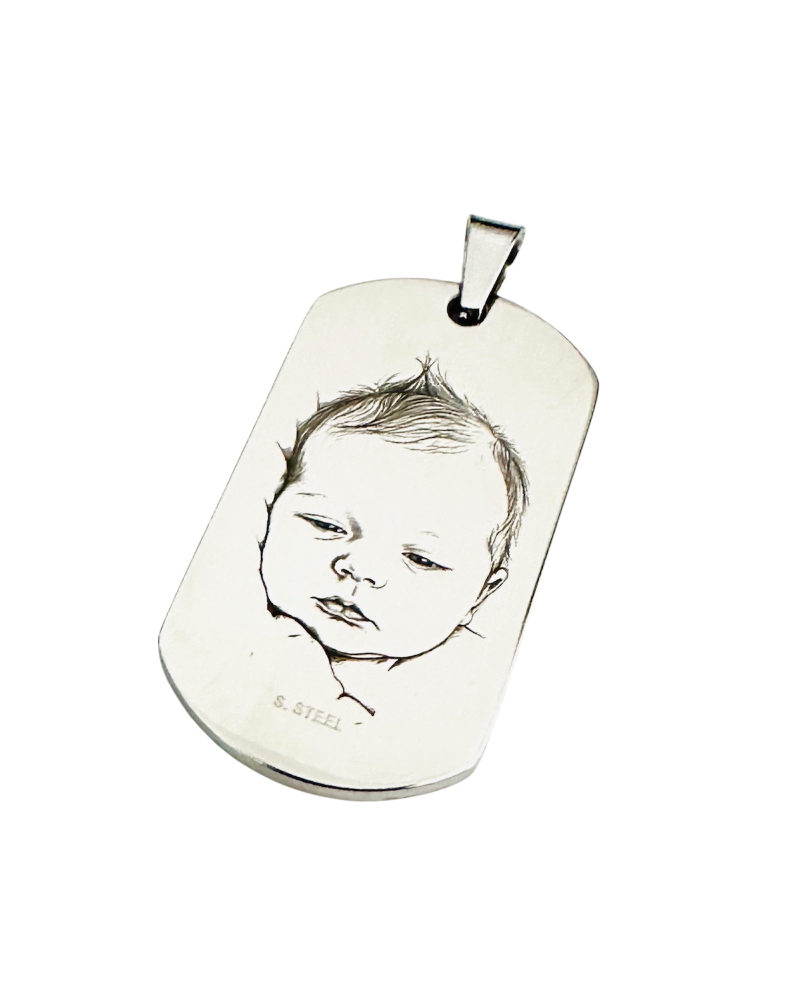 Collier acier avec Médaillon Personnalisé avec Photo