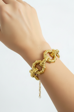 Bracelet Diva en acier doré 