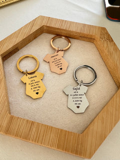 porte cle naissance personnalisé bébé gravure prénom date poids taille cadeau naissance
